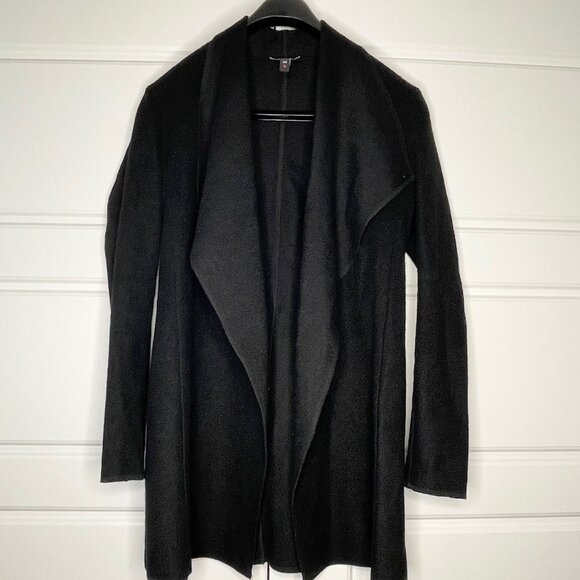 Jacob Black Drape‑Front Knit Cardigan (Small) - Picture 2 of 11